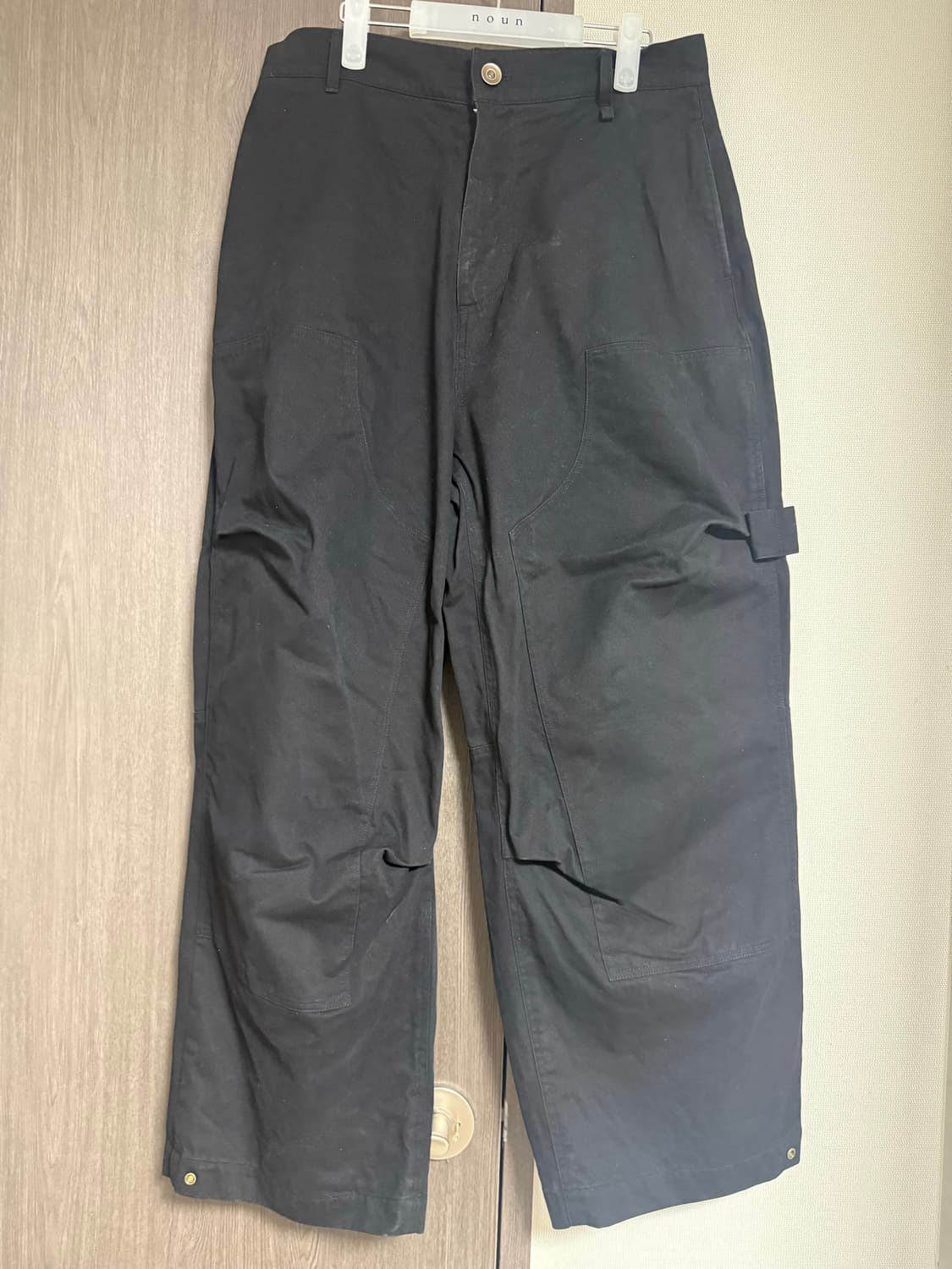 ETCE 더블 니 코튼 팬츠 블랙 L 상품이미지2