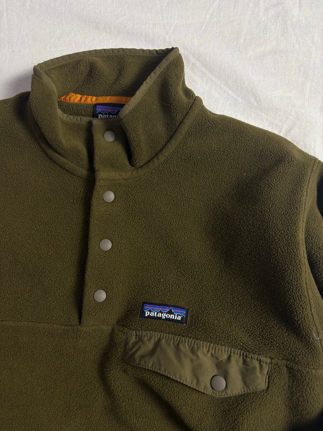Patagonia 파타고니아 신칠라 스냅 티 올리브 플리스 S 상품이미지2