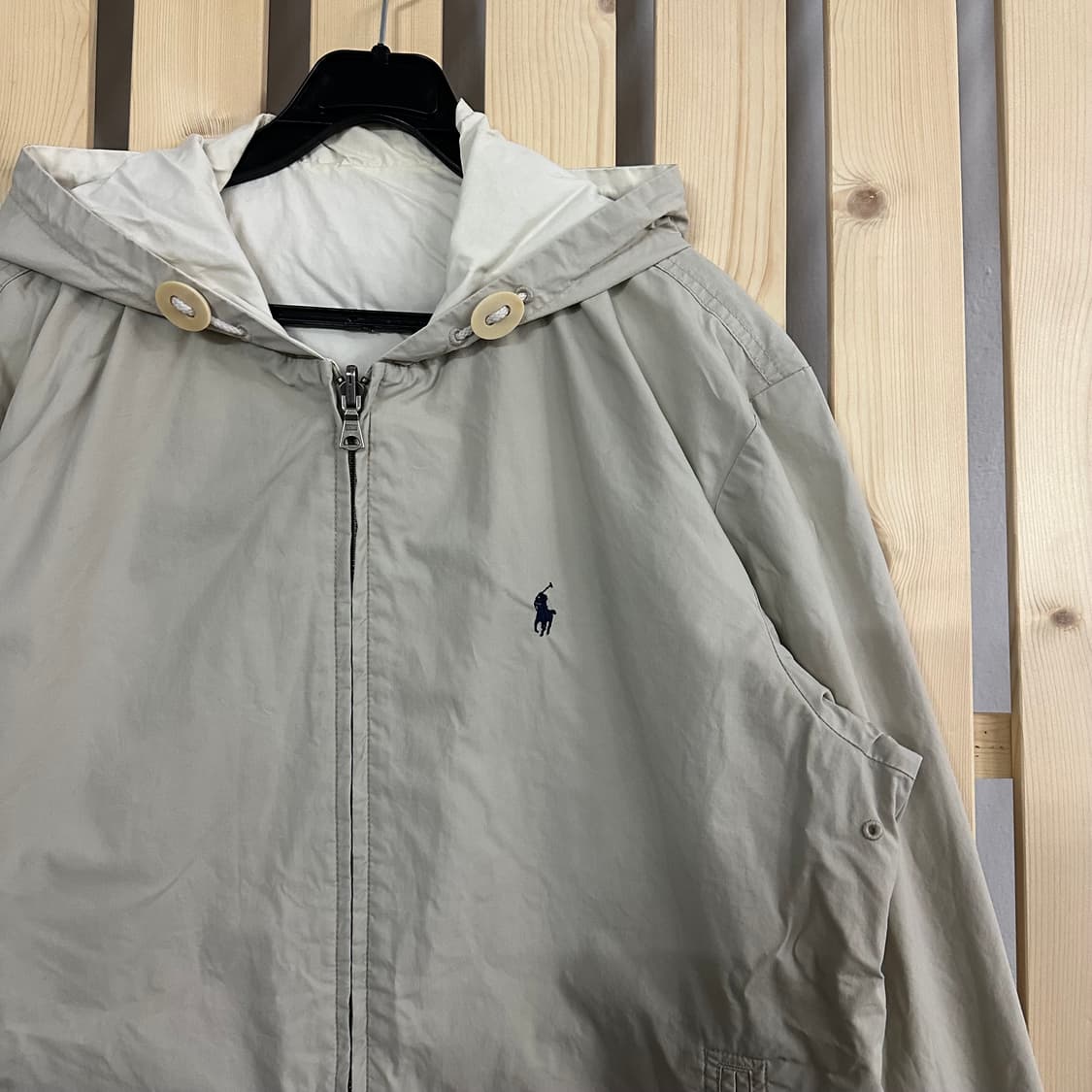 (M) 폴로 랄프로렌 베이지 양면 리버시블 후드 자켓  상품이미지7