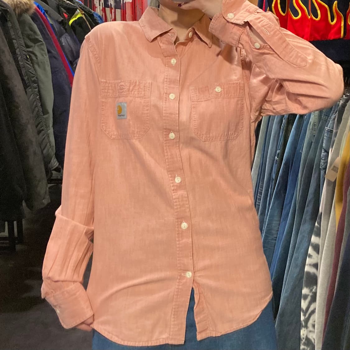 [IM] 칼하트 코랄핑크 긴팔셔츠 상품이미지3