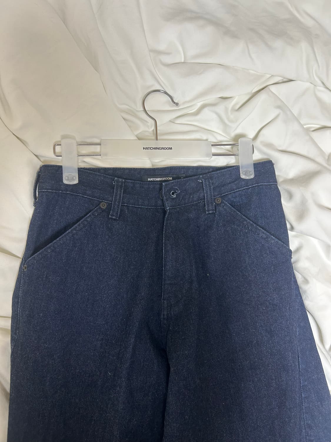 해칭룸 와이드 커브 진 1사이즈 워시드 인디고 상품이미지2