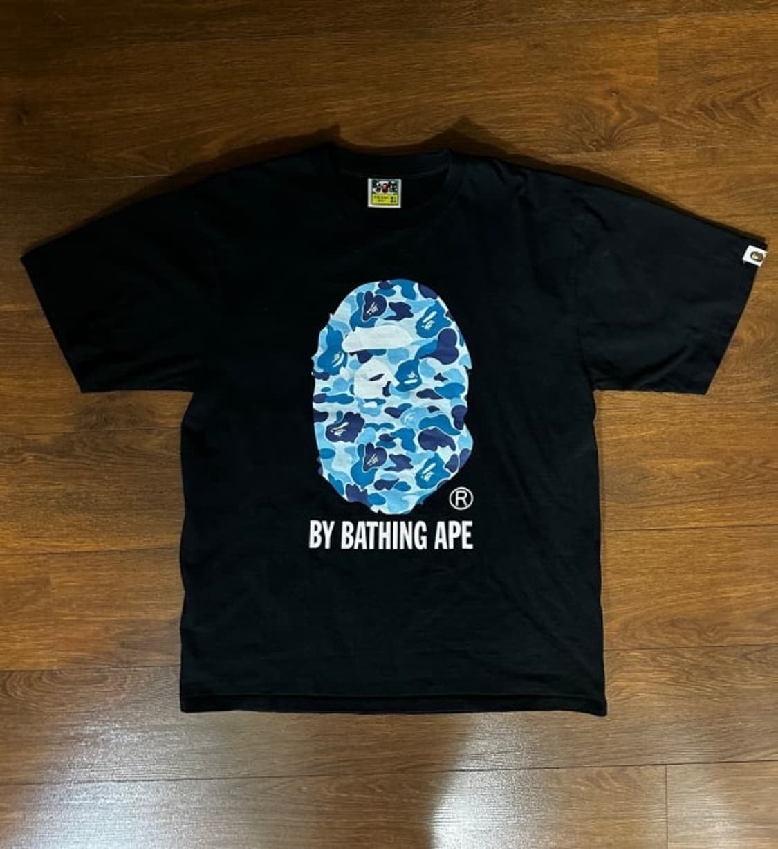 베이프 블루카모 반팔 L 새상품 상품이미지1