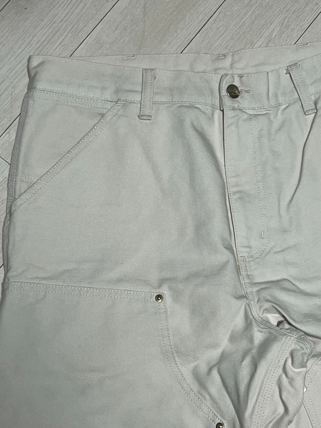 칼하트x웍스아웃 더블니아이보리팬츠 32x32 상품이미지3