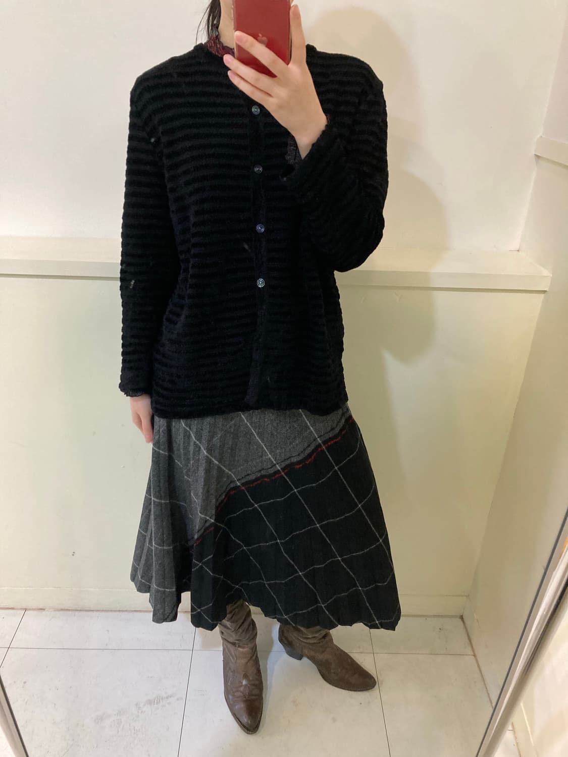 스트라이프 라운드 베이직 가디건 상품이미지9