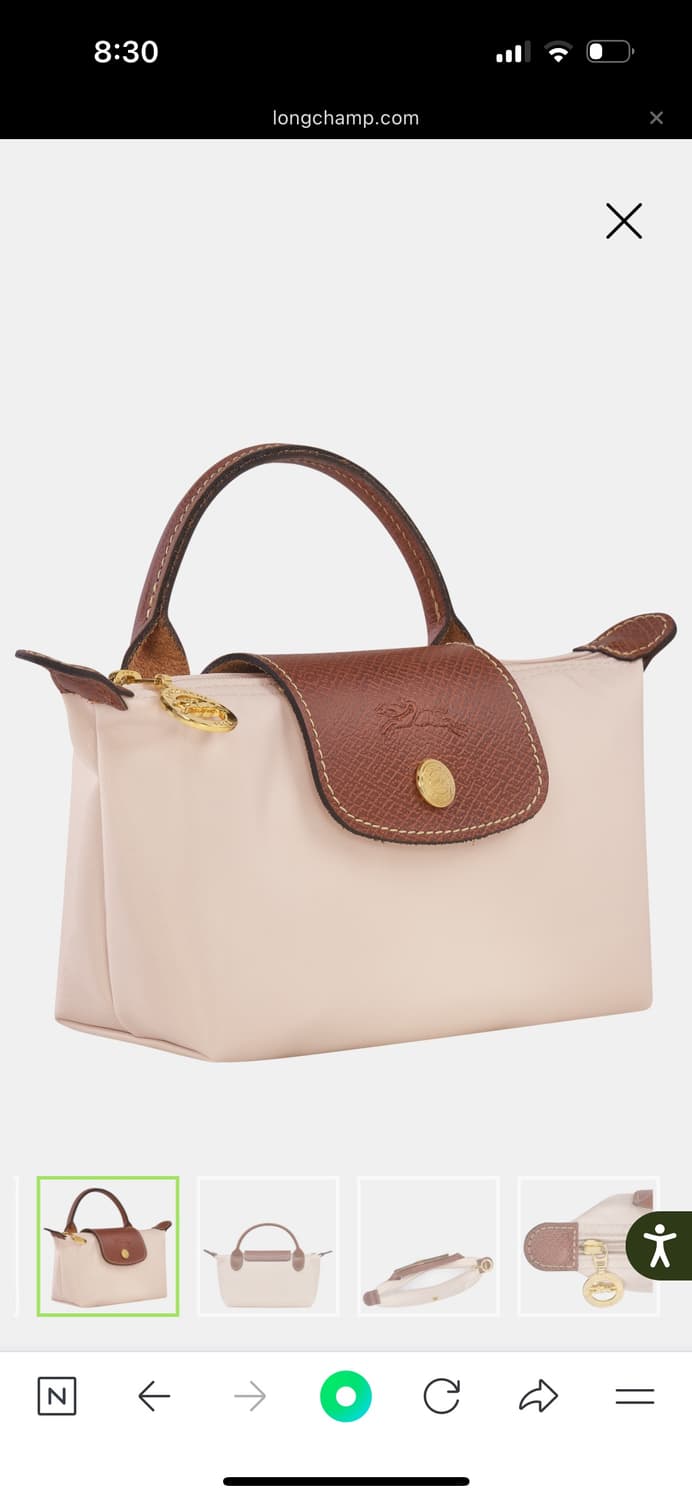 (실착용X) 롱샴 르 플리아쥬 오리지널 핸들 파우치 미니 상품이미지1