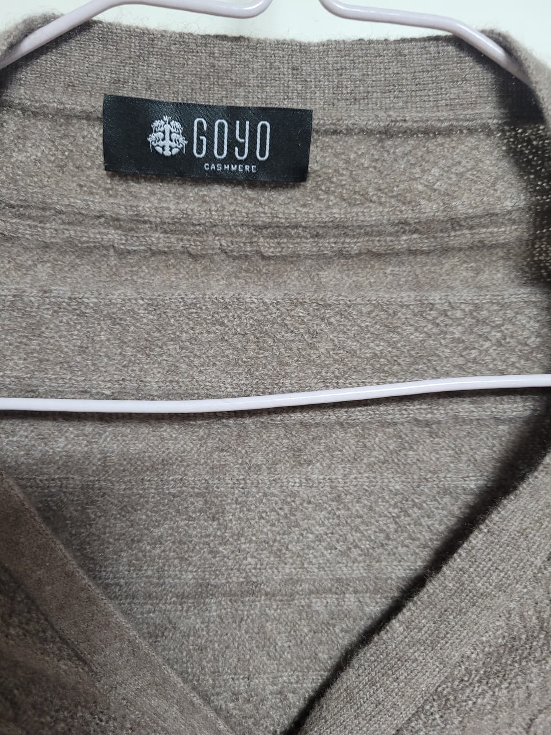 고요 캐시미어100 케이블 버튼 빅 숄 상품이미지4