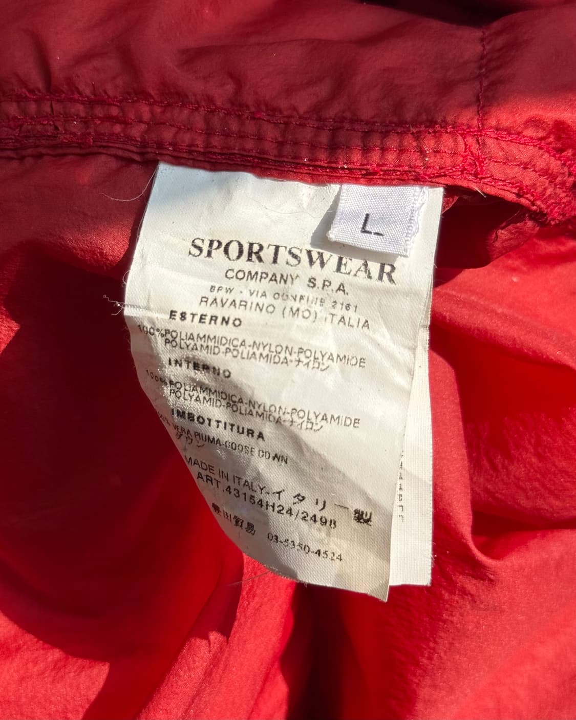 STONE ISLAND mesh badge red puffer 자켓 상품이미지10