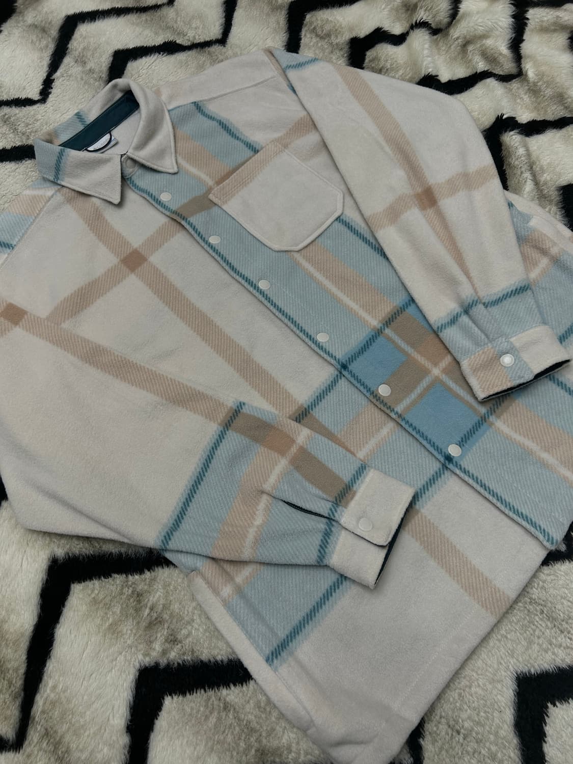 [2Xl]컬럼비아 플리스 체크 셔츠 자켓 상품이미지2