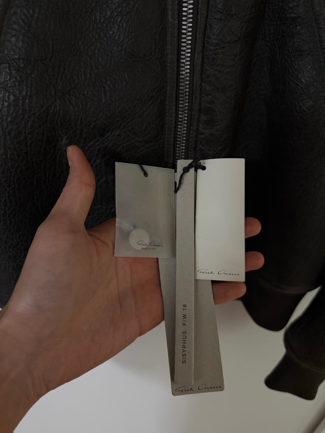 [46] 릭 오웬스 18fw 시시포스 무스탕 레더 자켓 상품이미지5