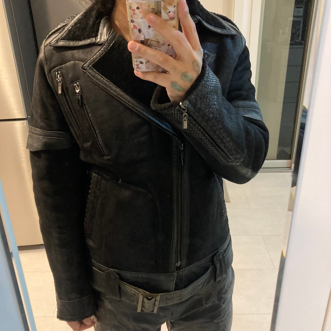 파이톤 무스탕 자켓 상품이미지4