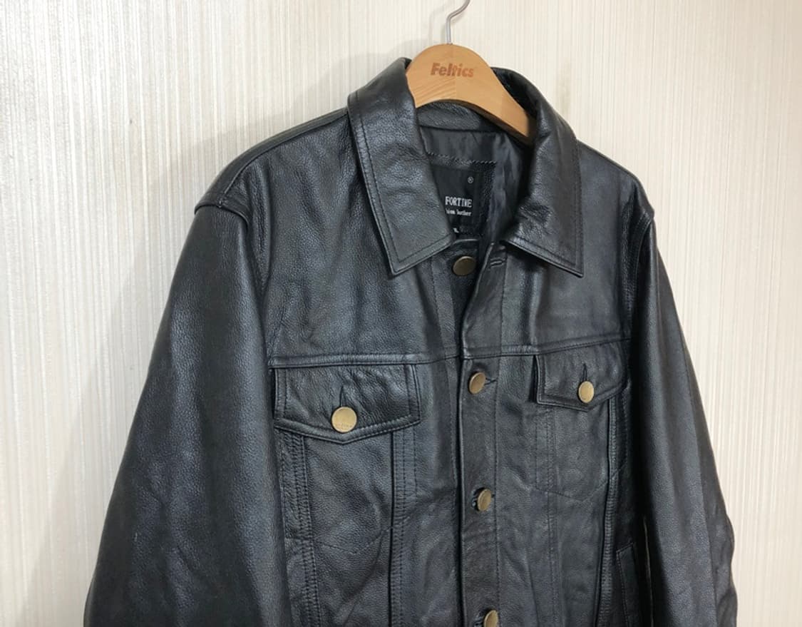 카우하이드 레더 트러커자켓/가죽트러커자켓 XL 상품이미지5