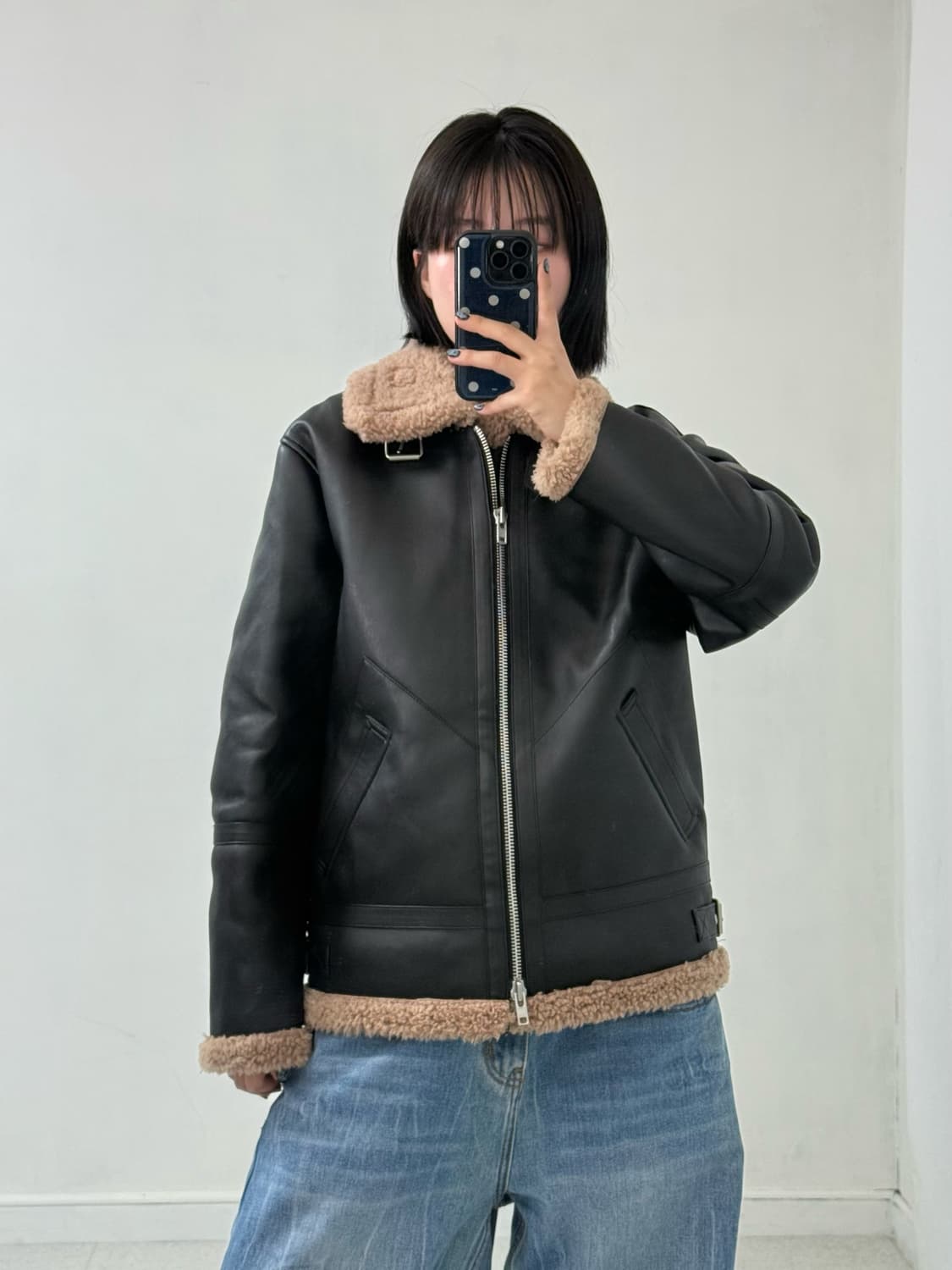 도프 제이슨 블랙 무스탕 상품이미지1