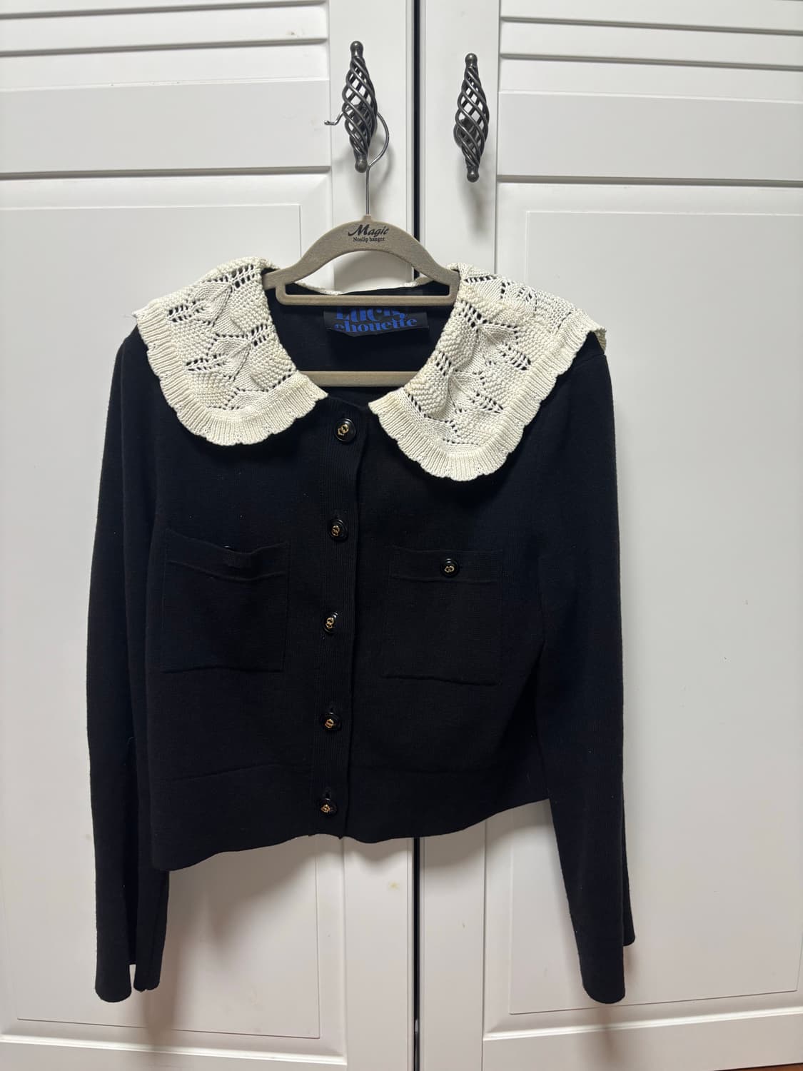 lucky chouette 크로셰 세일러 카라 니트 가디건 상품이미지1