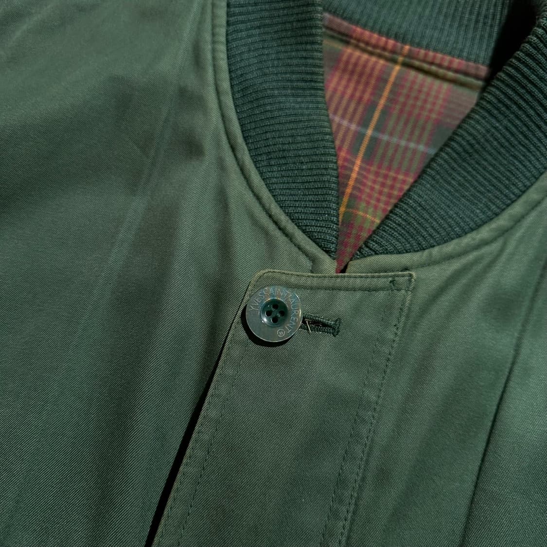 입생로랑 자수로고 체크 리버시블 블루종 자켓 상품이미지9