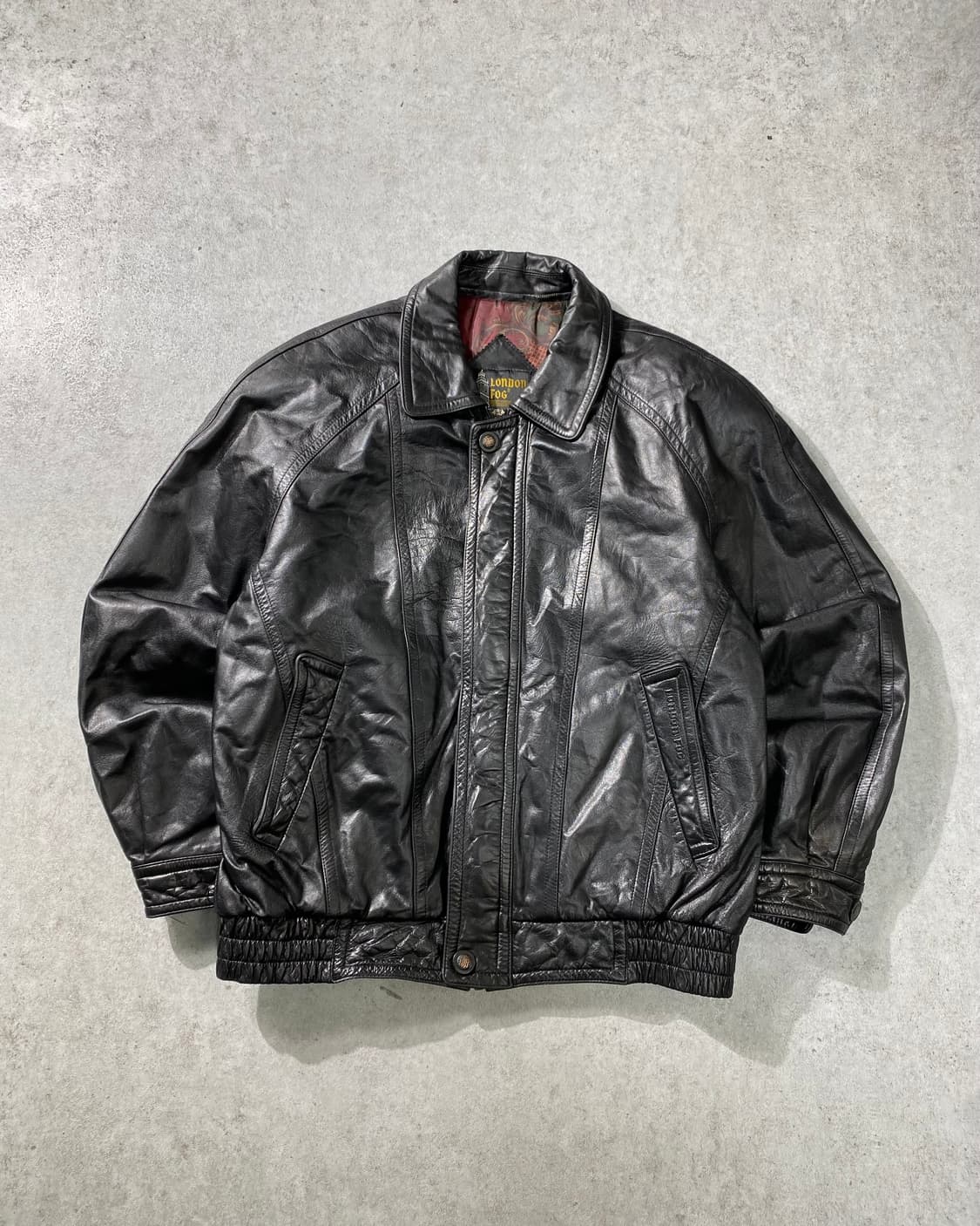 [95] 90s London 런던포그 소가죽 봄버자켓 상품이미지1