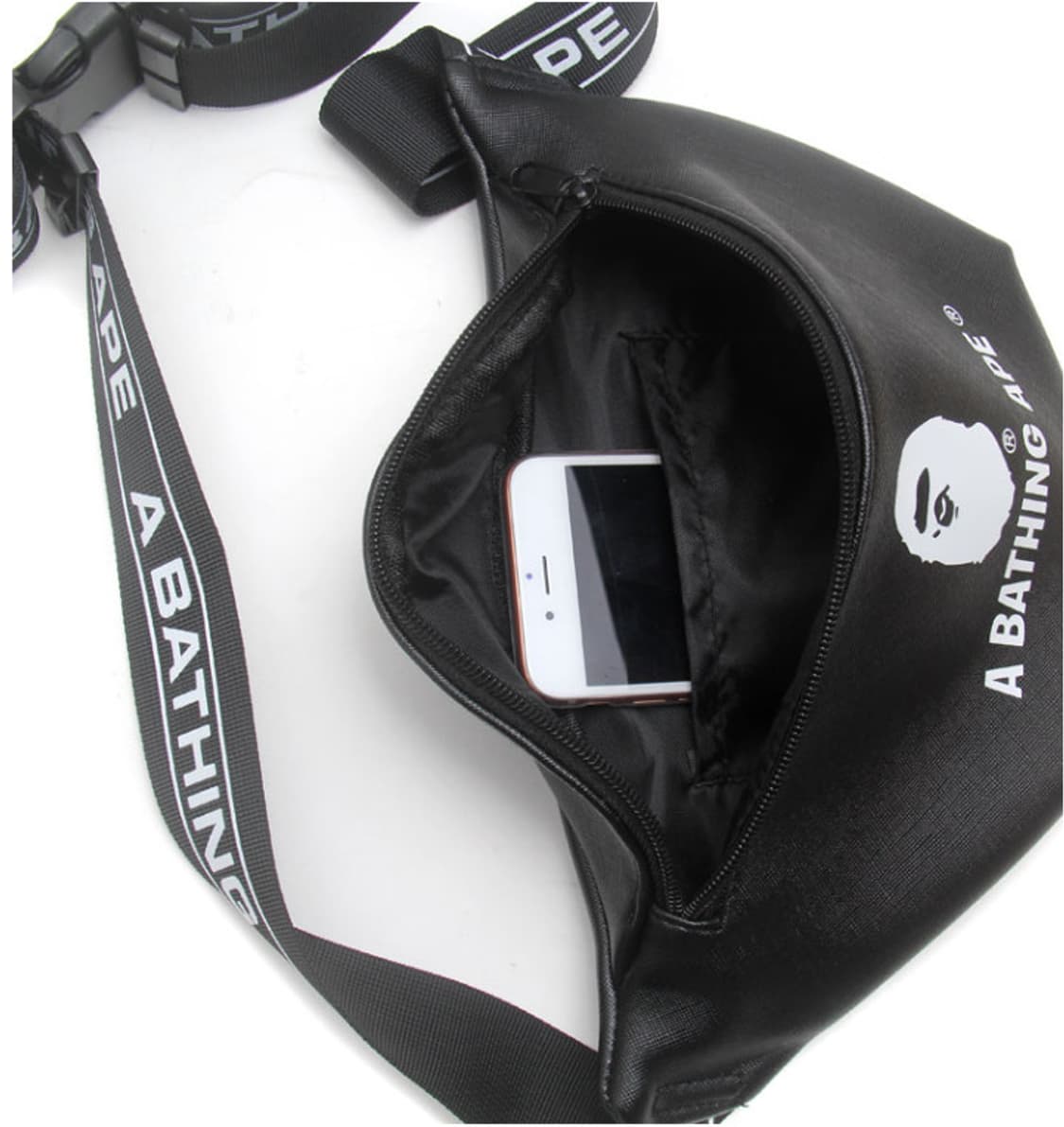 (수수료판매자부담)베이프 잡지부록 블랙 힙색 상품이미지2