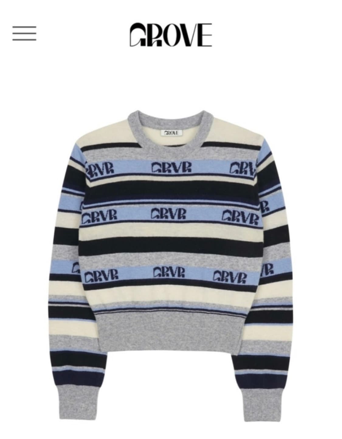 그로브 GROVE STRIPE GRVR KNIT 상품이미지1