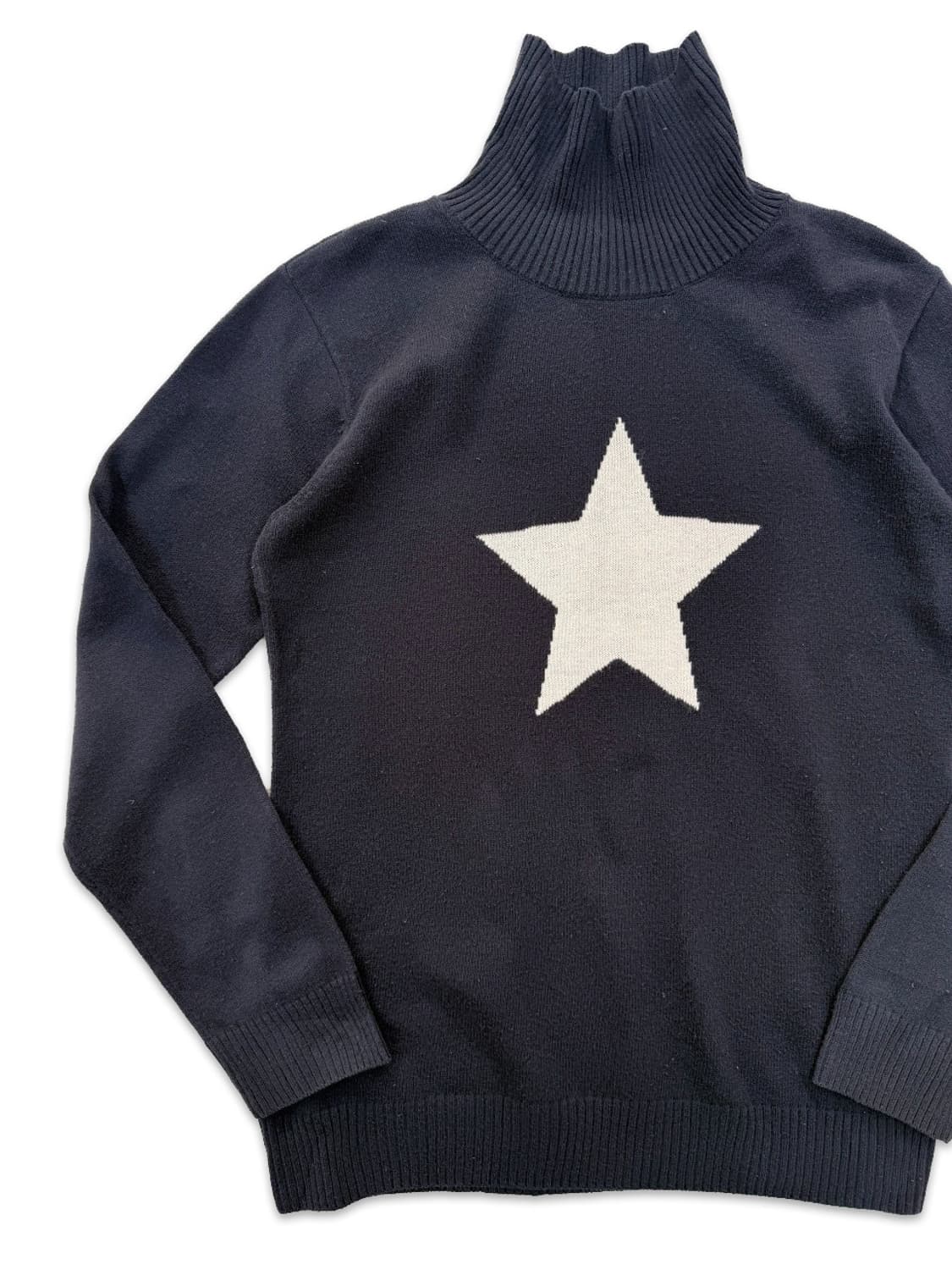 빈티지 네이비 스타 니트 상품이미지3