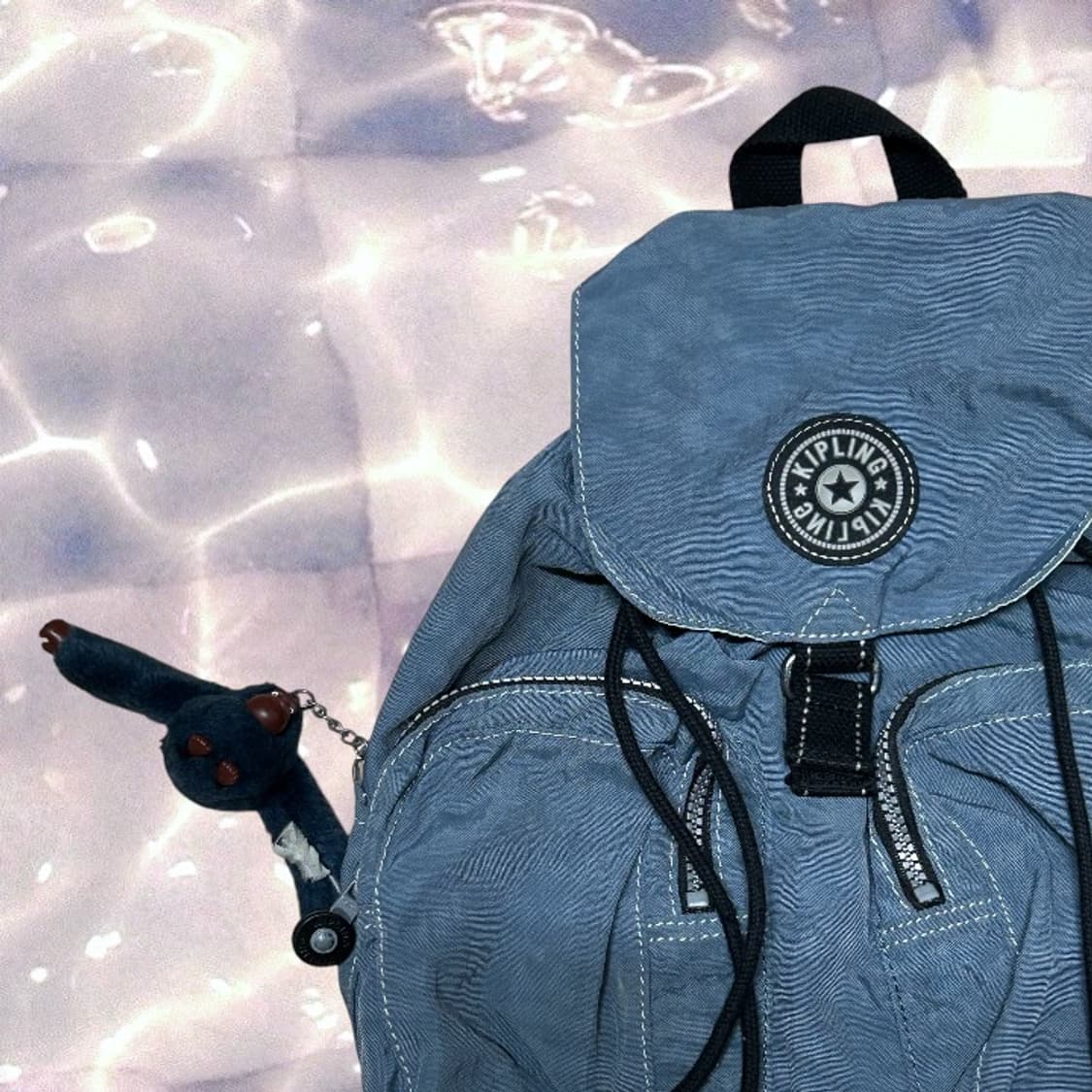 키플링 복조리 백팩 가방 데님 블루 y2k 고릴라 상품이미지2