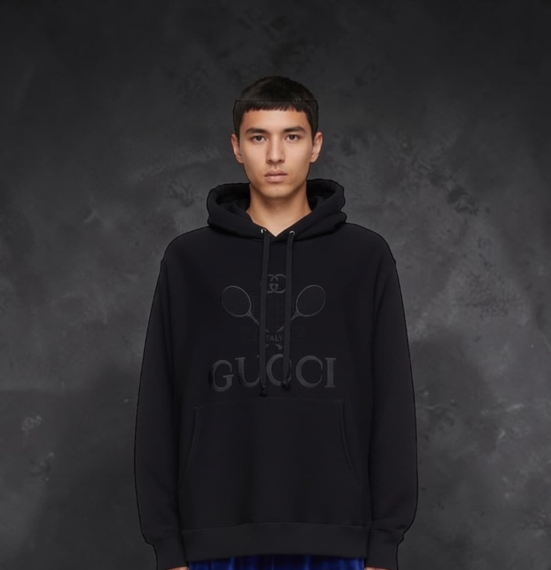XL/ 구찌 테니스 자수 로고 오버 후드티 상품이미지1