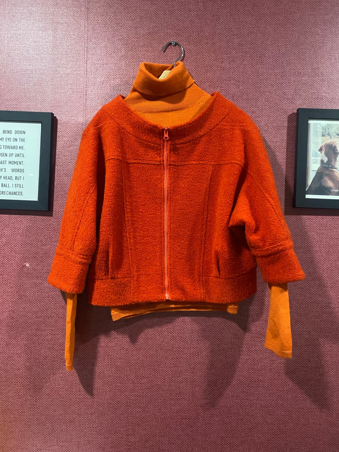 오렌지 울 혼방 숏 코트 상품이미지1