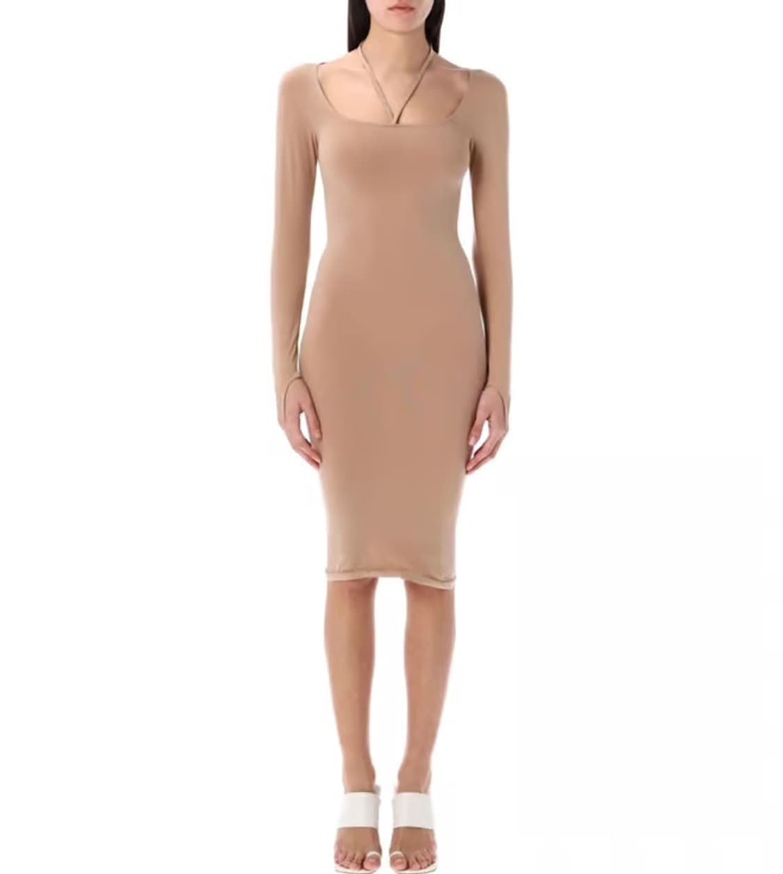 ANDREADAMO 스컬프팅 미디 드래스 (누드) 상품이미지1