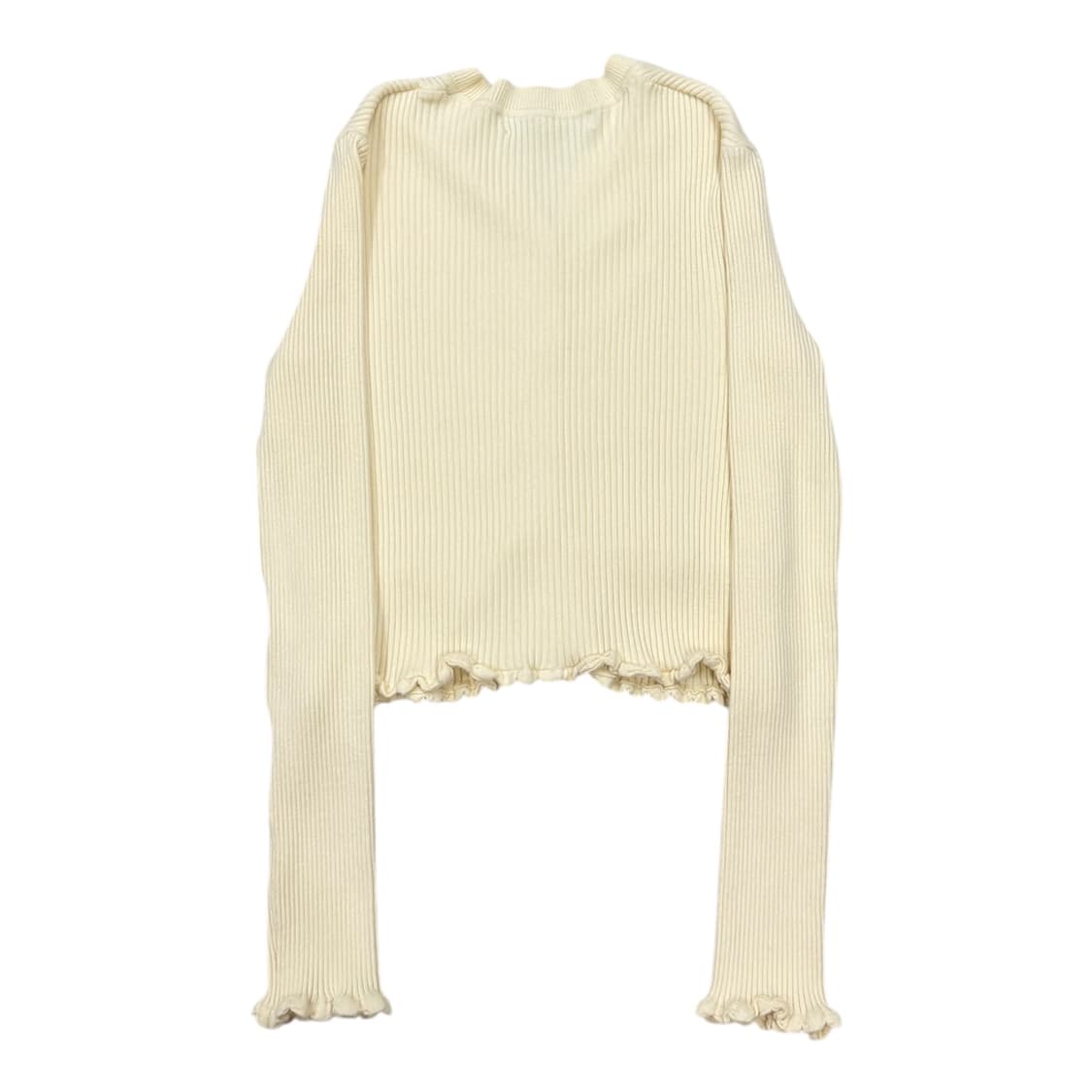 RAIVE 레이브 프릴 니트 가디건 버터 옐로우 1 상품이미지3