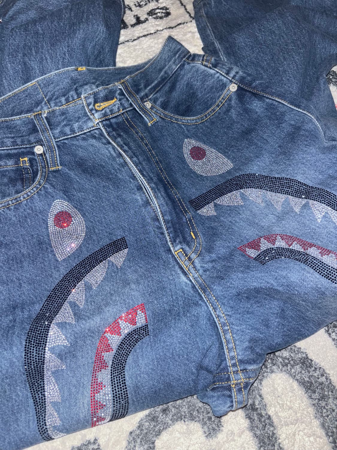 bape jeans 베이프 스톤 샤크 데님 상품이미지1