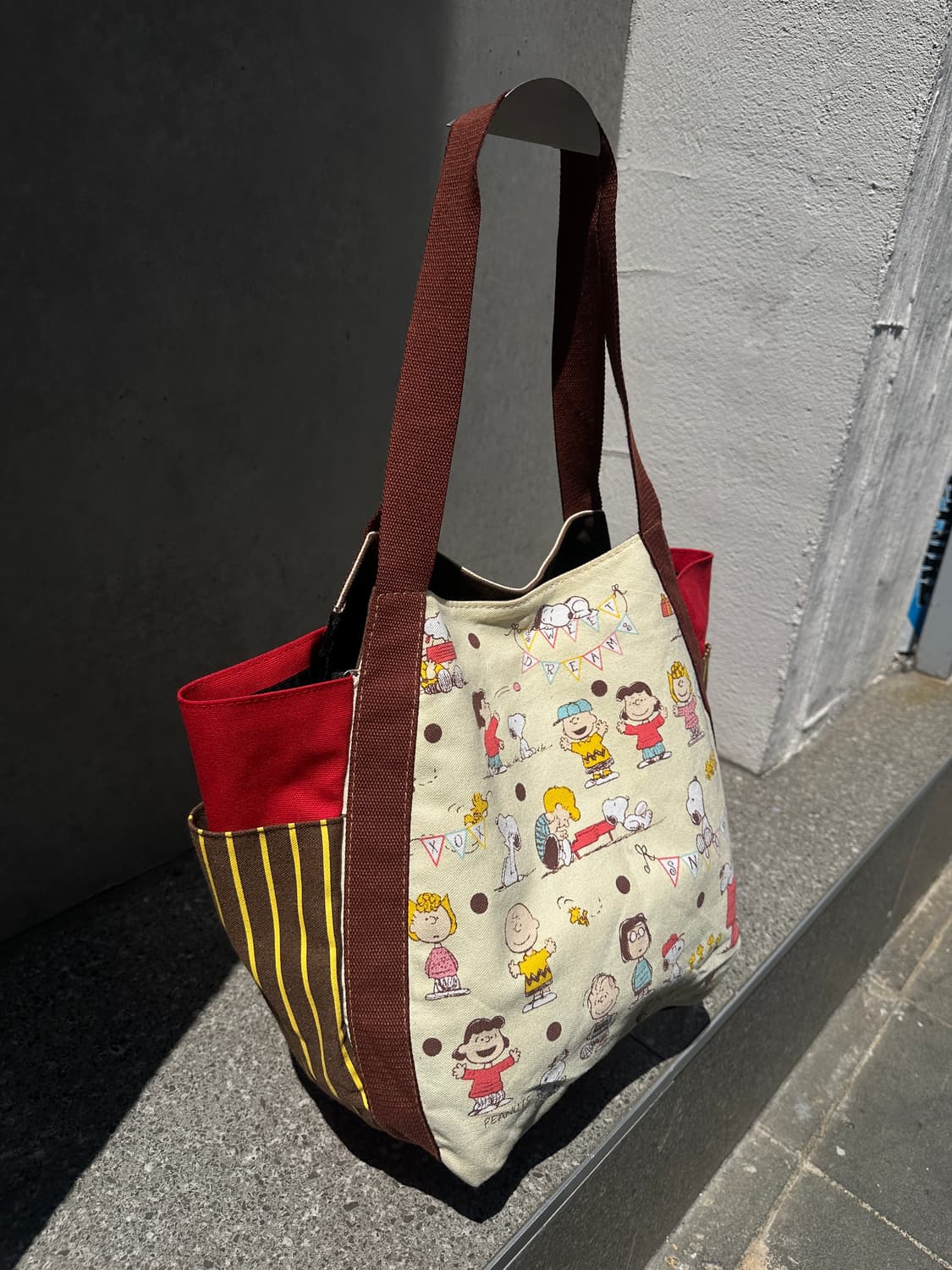 피너츠 스누피(Peanuts) 올스타 캐릭터 캔버스 벌룬 토트백 상품이미지3