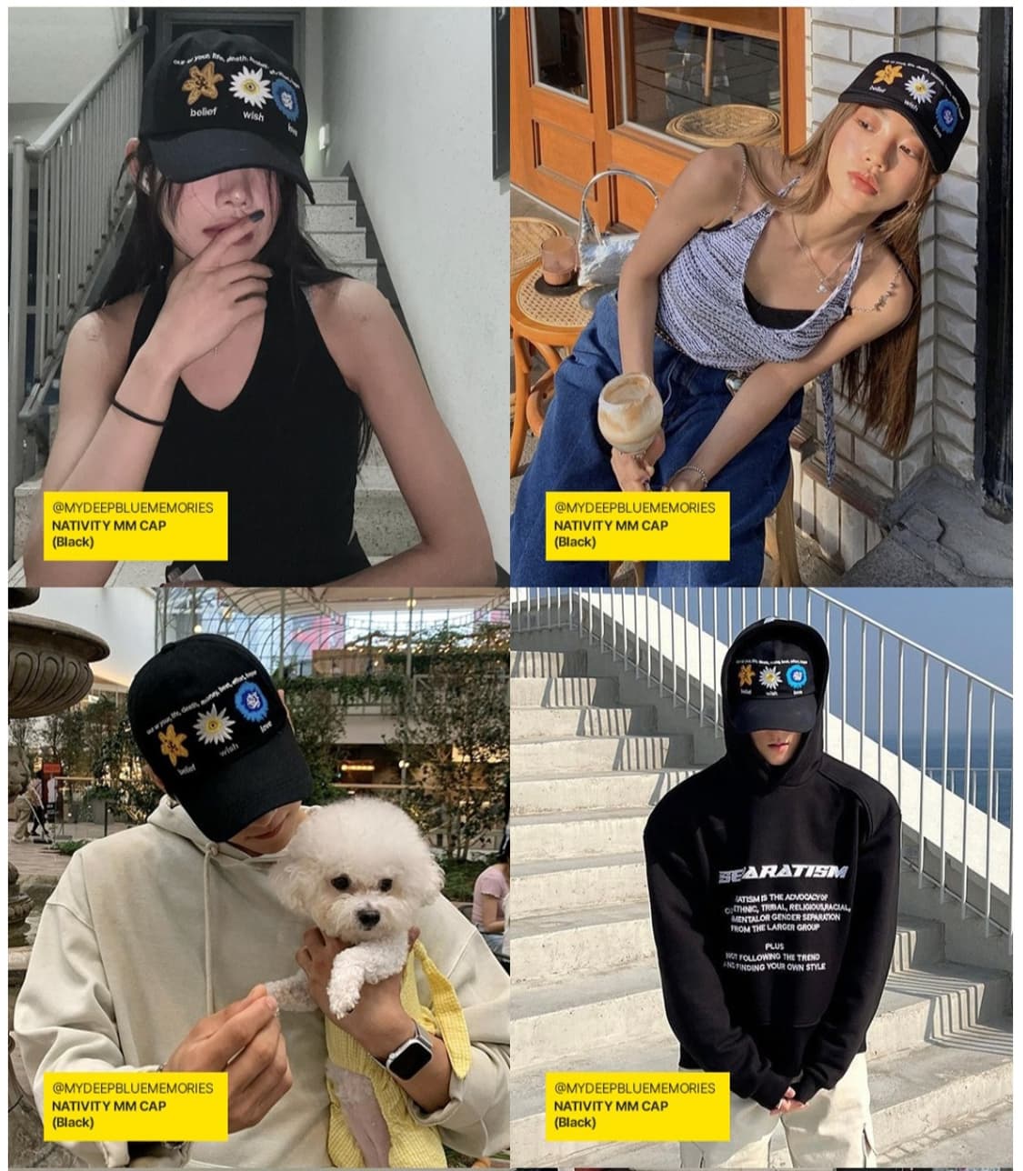 마이딥블루메모리즈 볼캡 블랙 상품이미지3