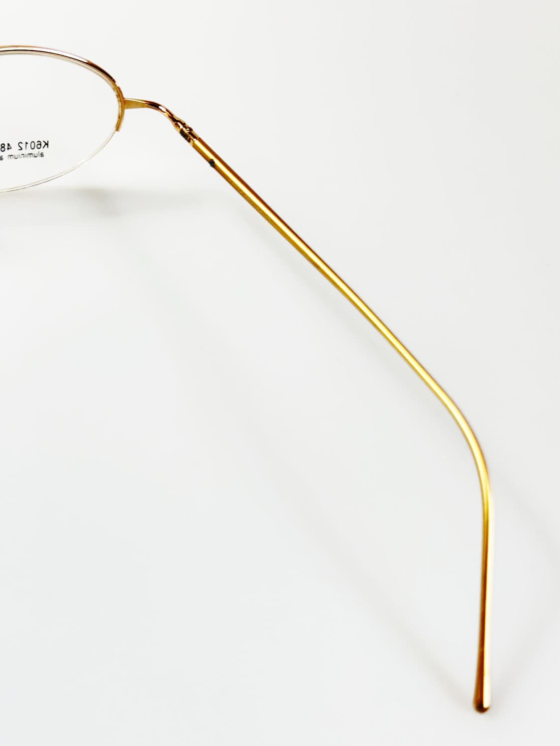 90s KRONOS 골드 오벌 반무테 빈티지 안경 상품이미지6