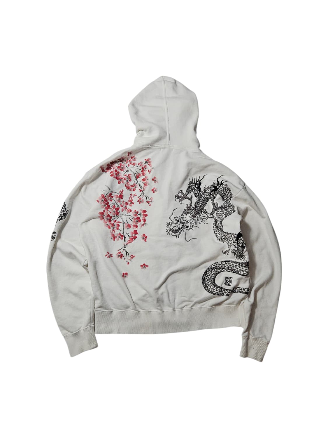 카라쿠리 다마시 드래곤 사쿠라 후드집업 2XL XXL 상품이미지3