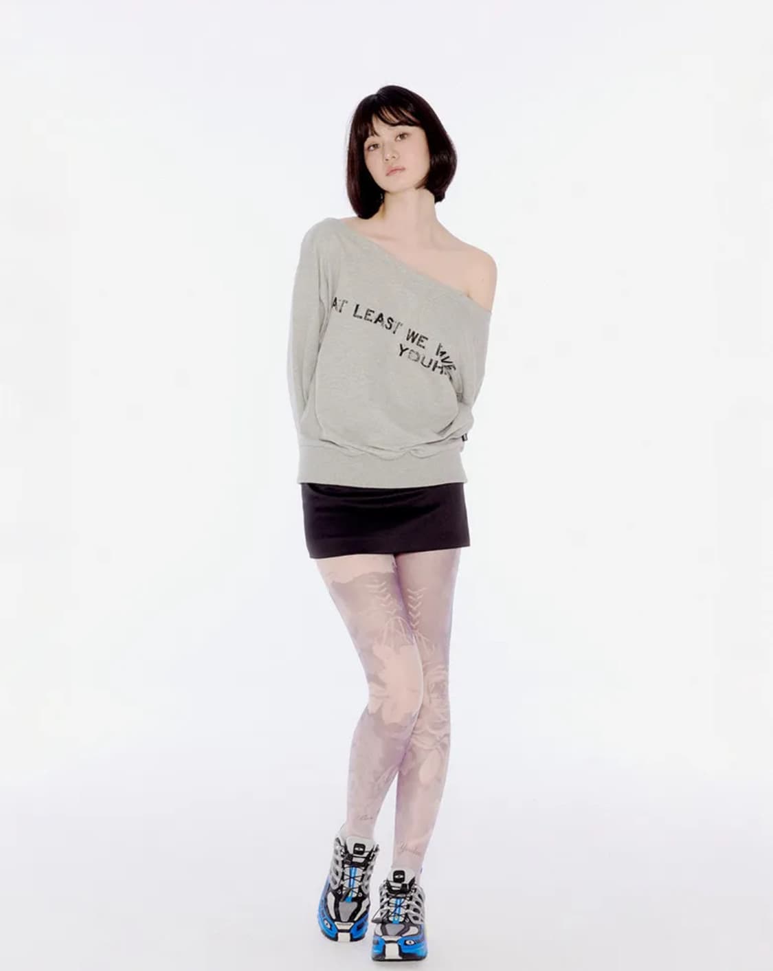 YOUHEE OFF SHOULDER SWEATSHIRTS MELANGE  상품이미지2