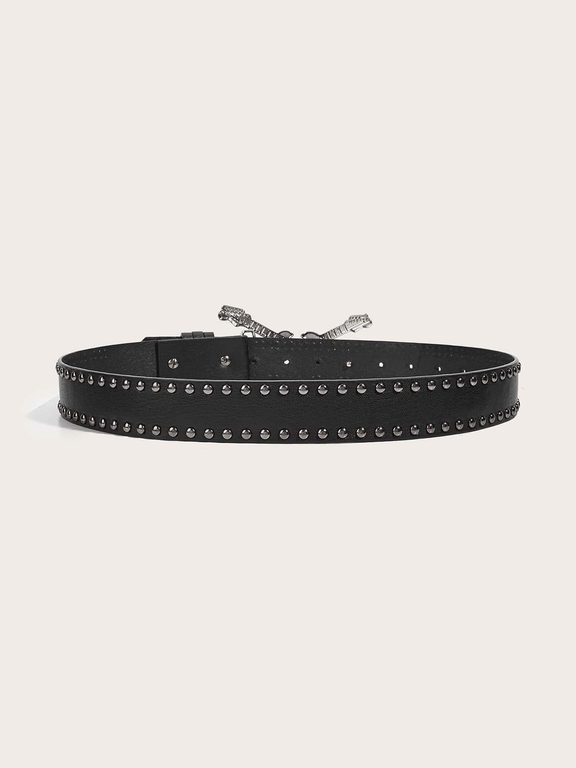 Punk guitar stud black belt  상품이미지5