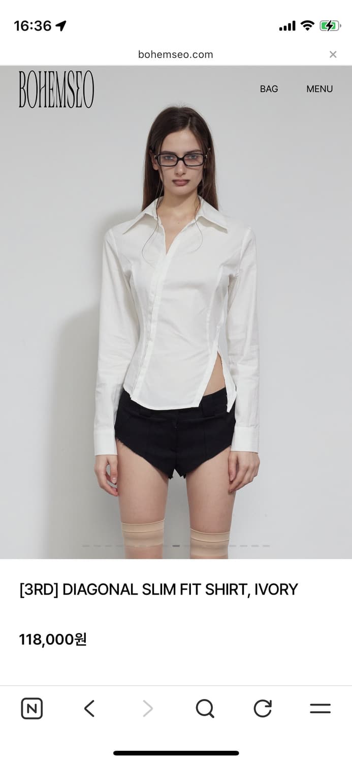 보헤미안서울 슬림핏 셔츠 상품이미지2