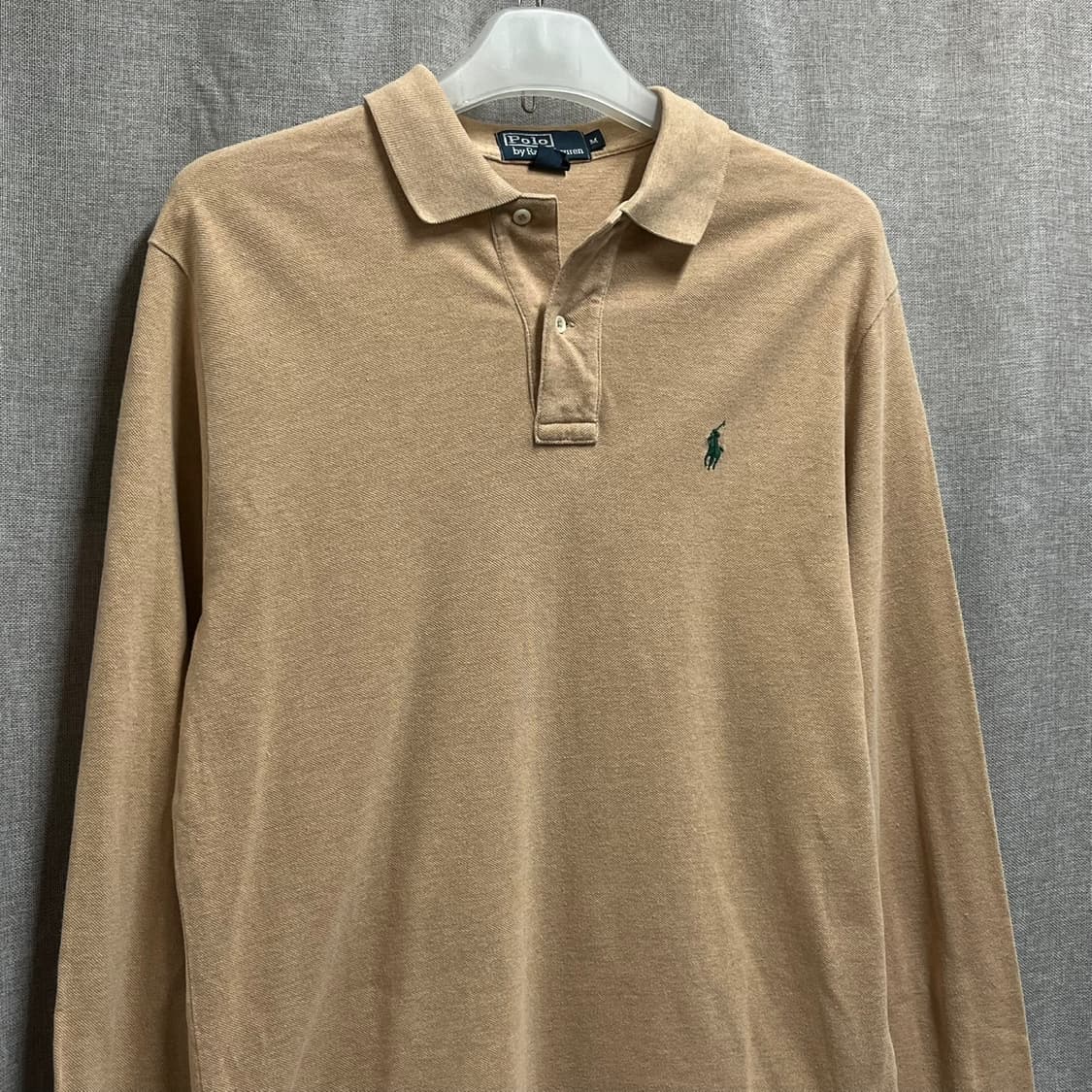 [M/해외] 폴로 랄프로렌 베이지 롱슬리브 긴팔 카라티 상품이미지4