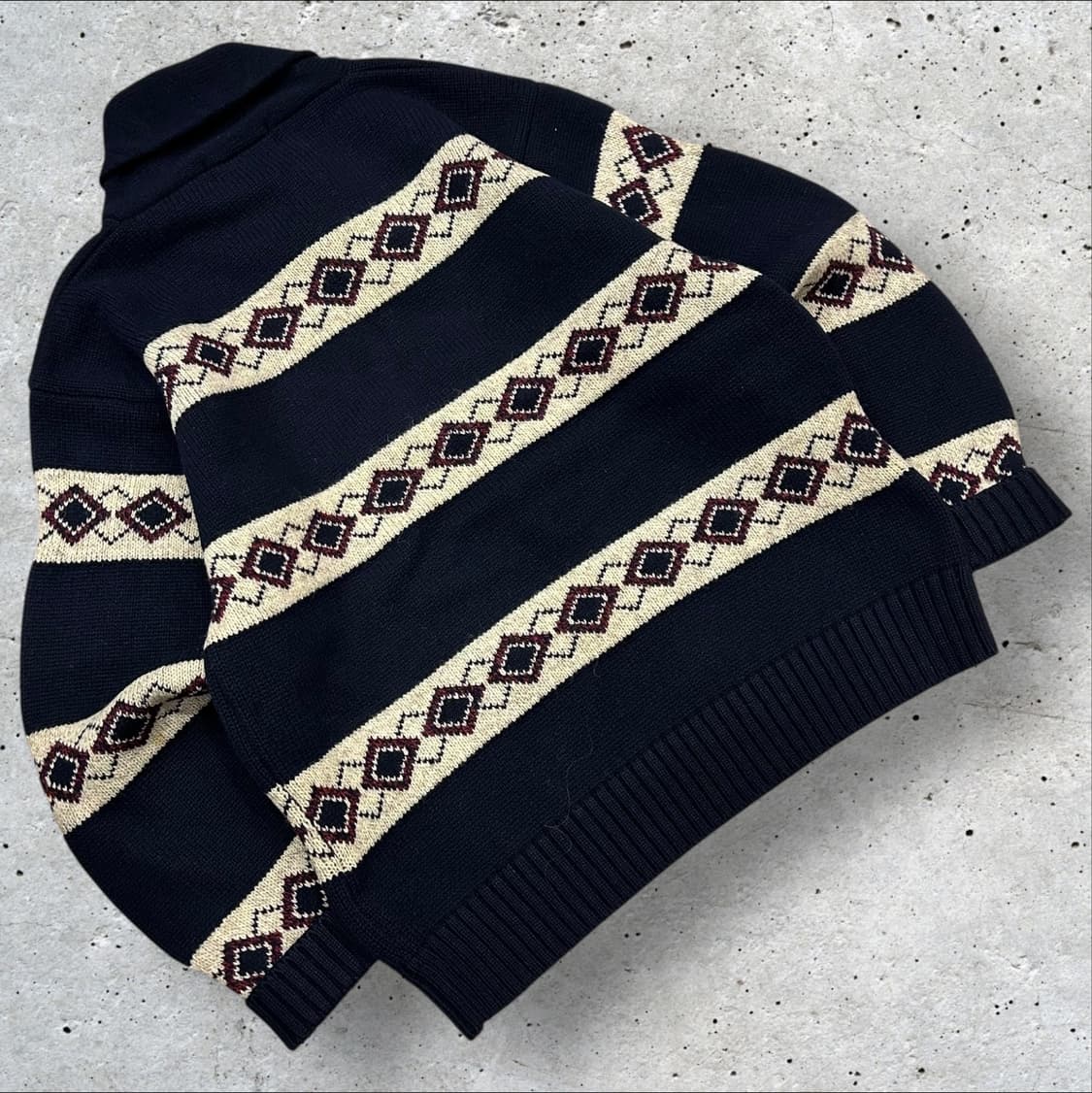 [105] 빈폴 울 아가일 반집업 버튼 니트 상품이미지2