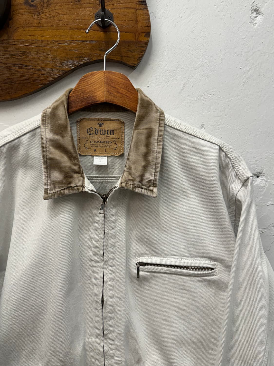 Edwin Corduroy Collar Twill Work Jacket 상품이미지1