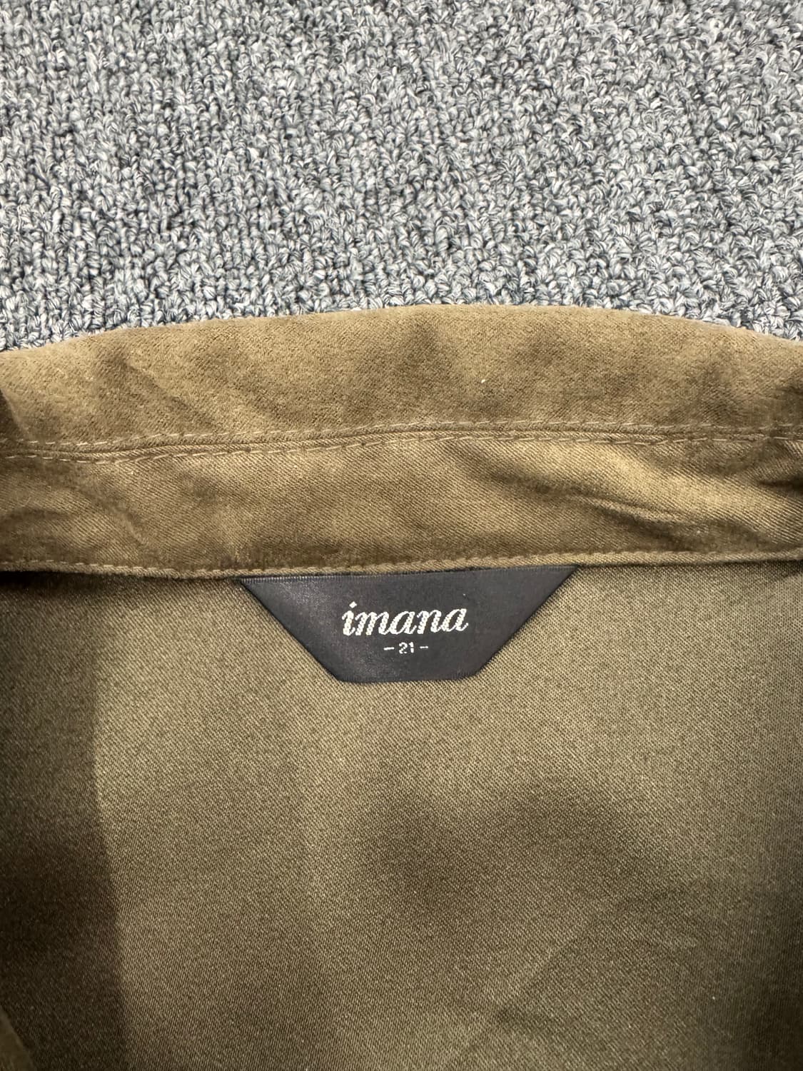 OS)Japanese vintage imana 올리브 스웨이드 자켓 상품이미지4