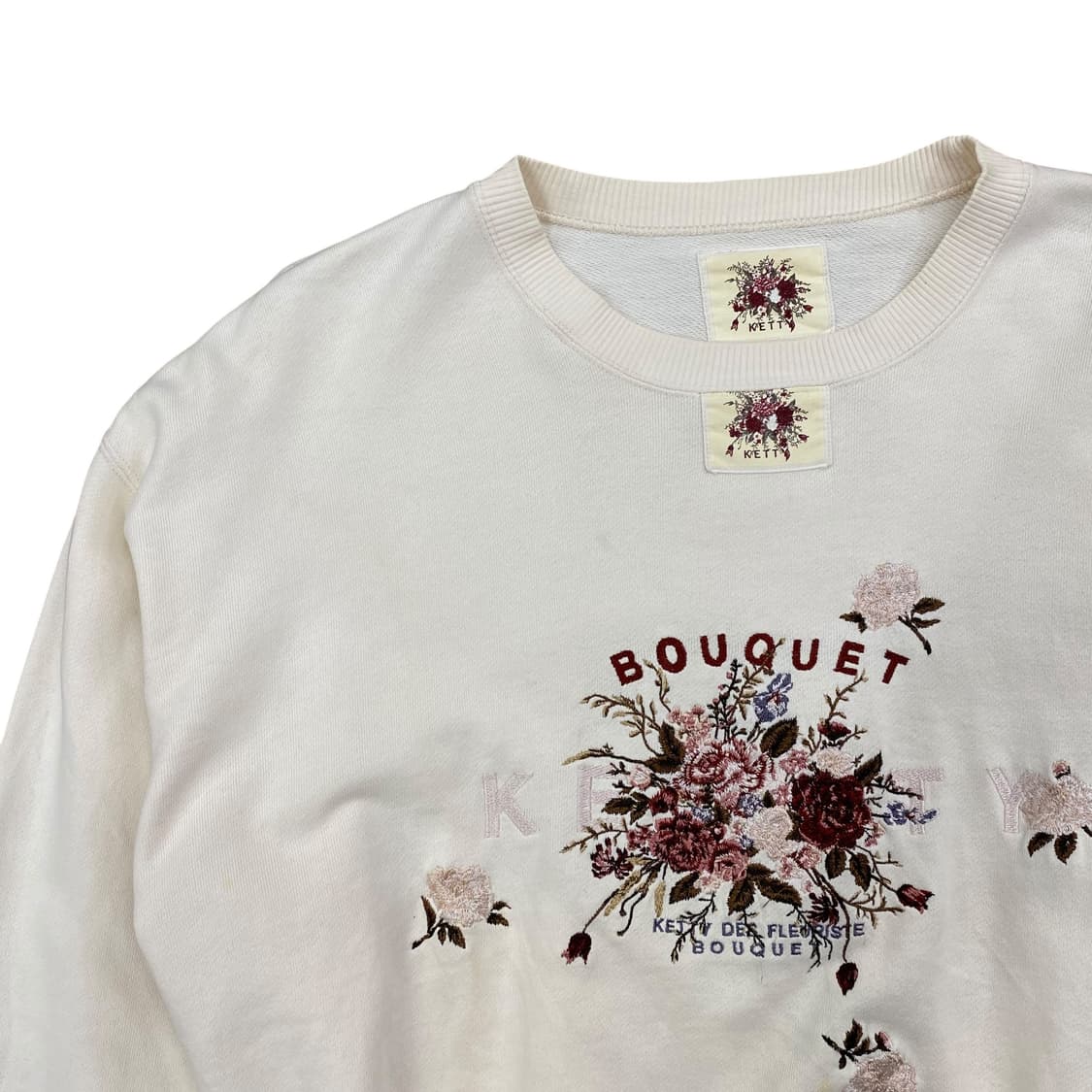 Ivory flower embroidered sweatshirt  상품이미지4