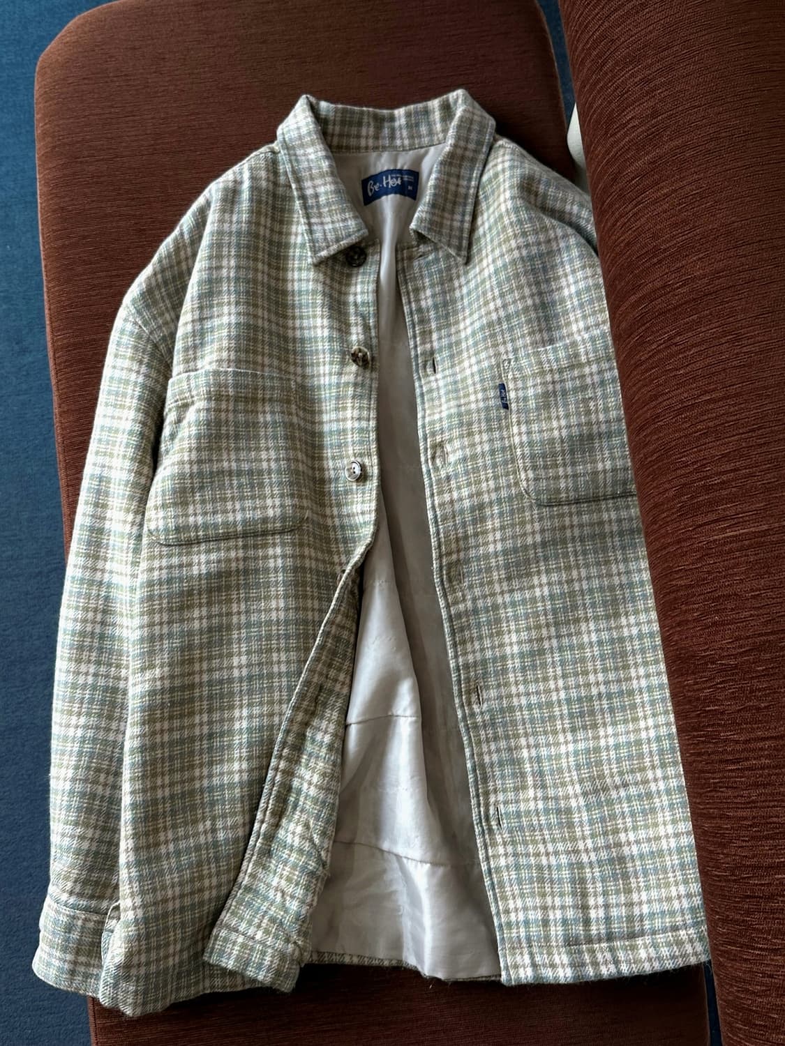 Inner padded woven check work shirket 상품이미지8