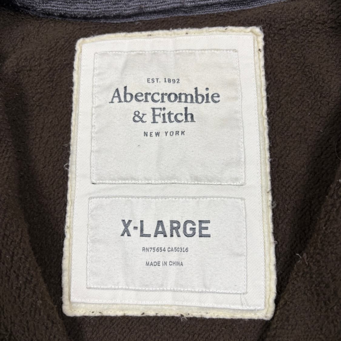 아베크롬비 브라운컬러 후드집업 상품이미지3