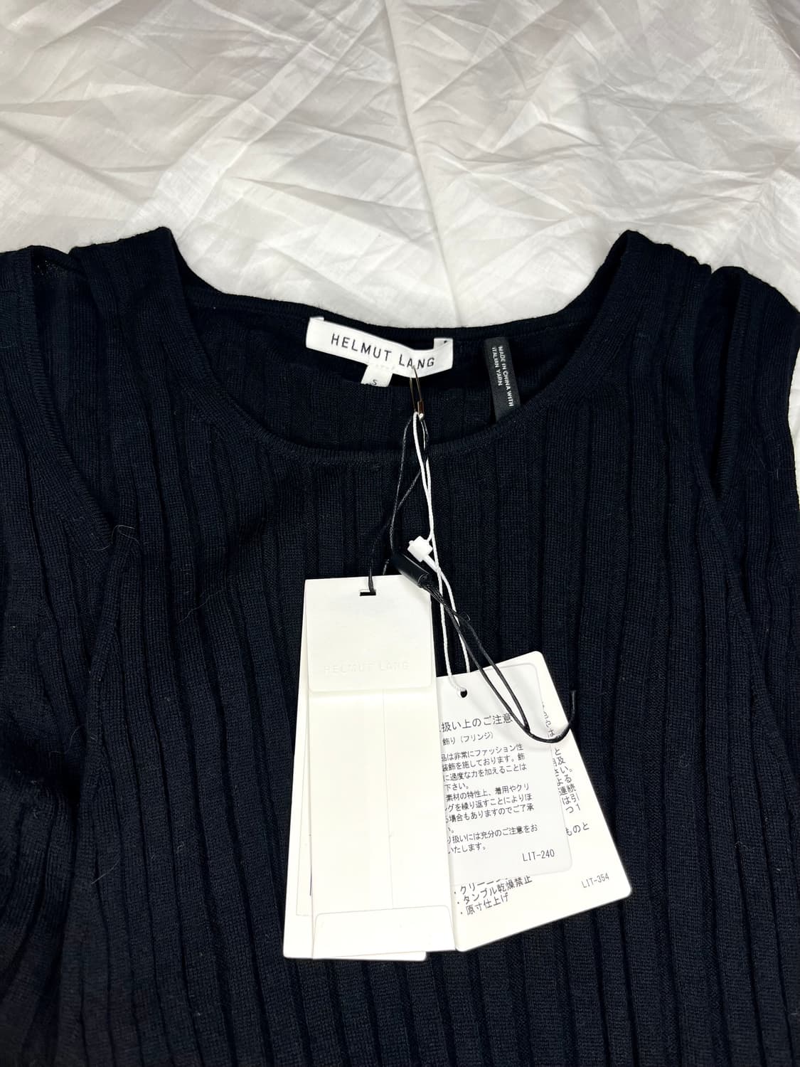 헬무트랭 슬리브리스 크러쉬드 니트 탑 상품이미지4