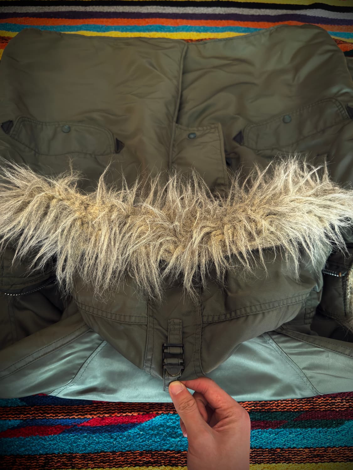 90s USA 알파인더스트리 N-3B  Flight parka 상품이미지9