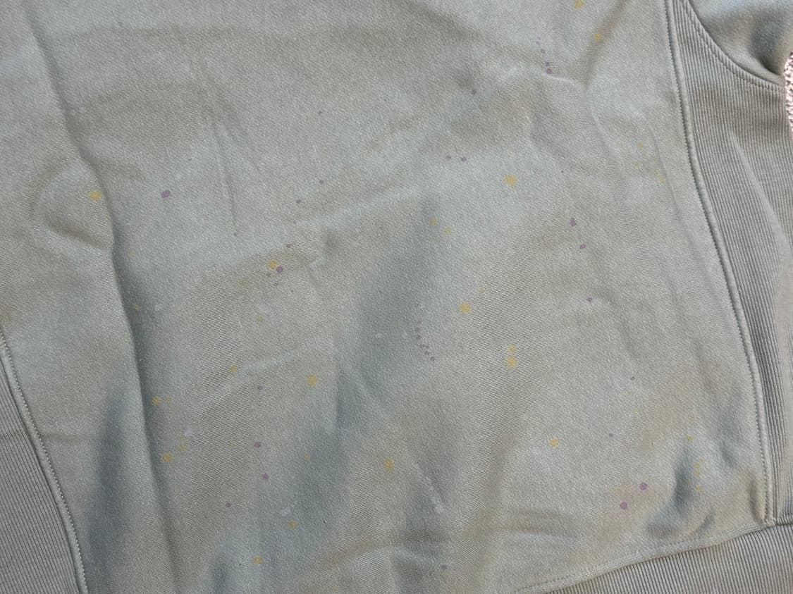 Damaged Half Zip Polo Sweatshirt Olive 상품이미지5