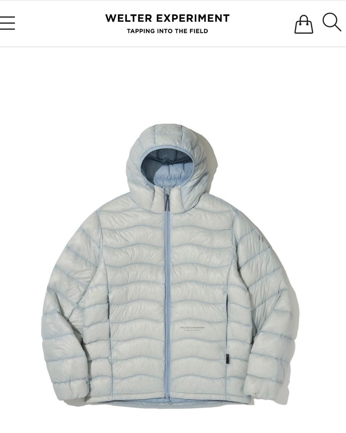 웰터 익스페리먼트 경량패딩 라이트그레이 상품이미지1