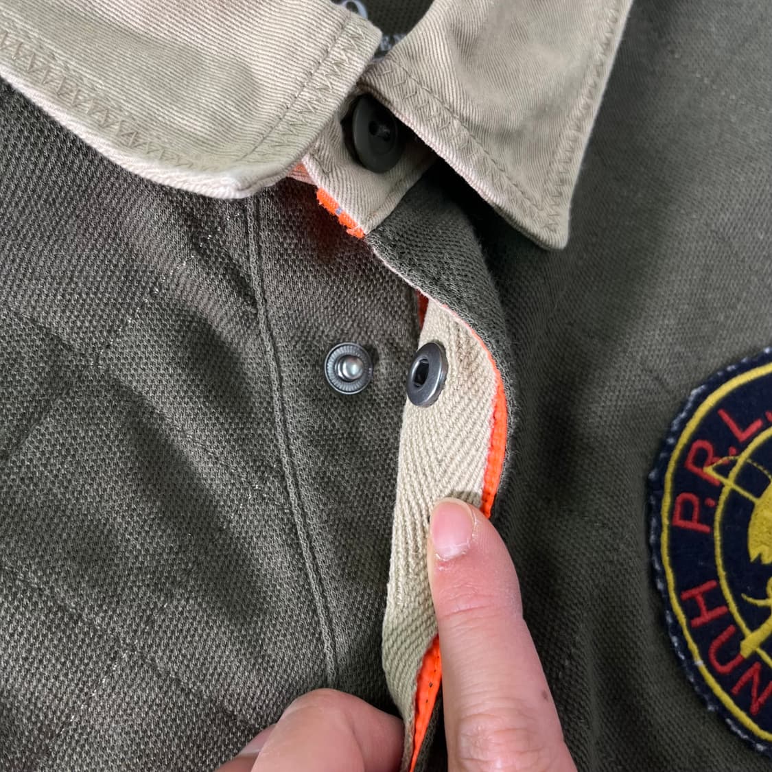 95 폴로랄프로렌 신형 성조기 카키 럭비티  상품이미지3