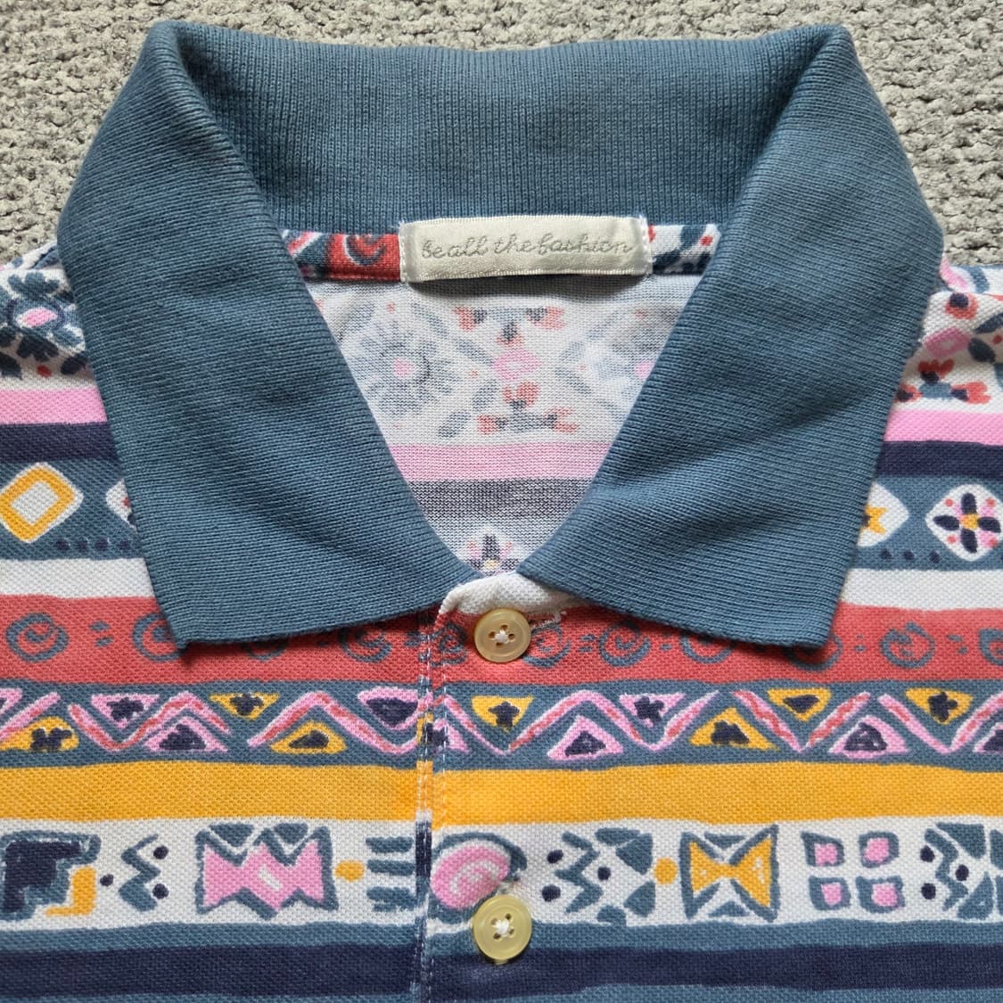 Japanese vintage 에스닉 반팔 티셔츠 L(100) 상품이미지3