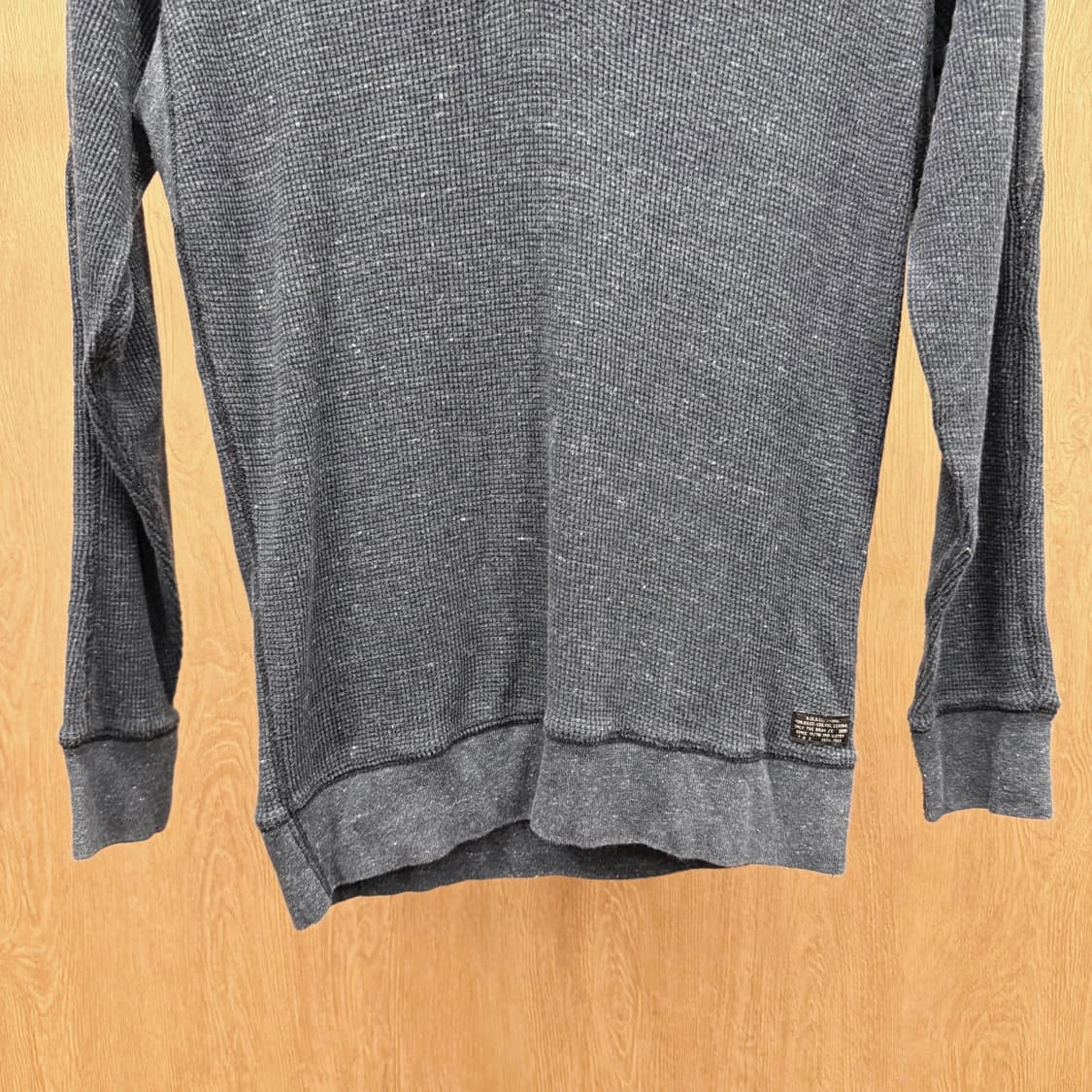 디젤 와플 조직 코튼 하프 집업 후드 니트 워싱 지퍼 디테일 네이비 상품이미지5