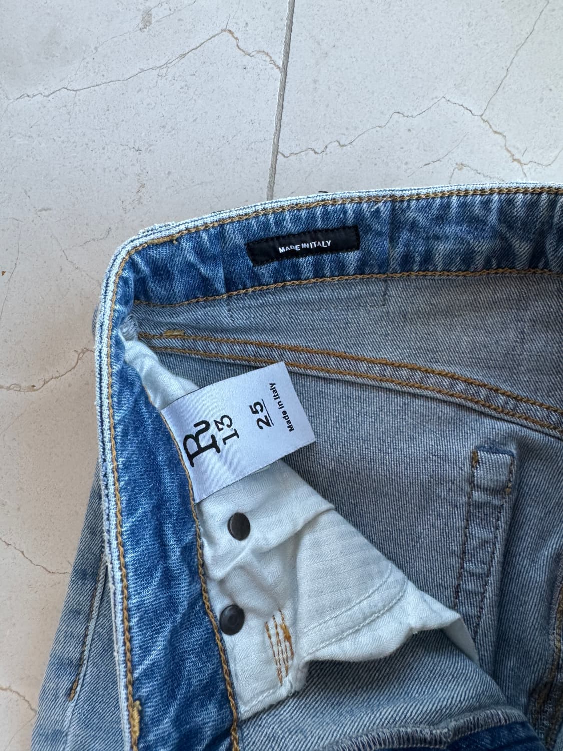 알써틴 R13 데미지드 스키니 핏 데님 팬츠 25 상품이미지4
